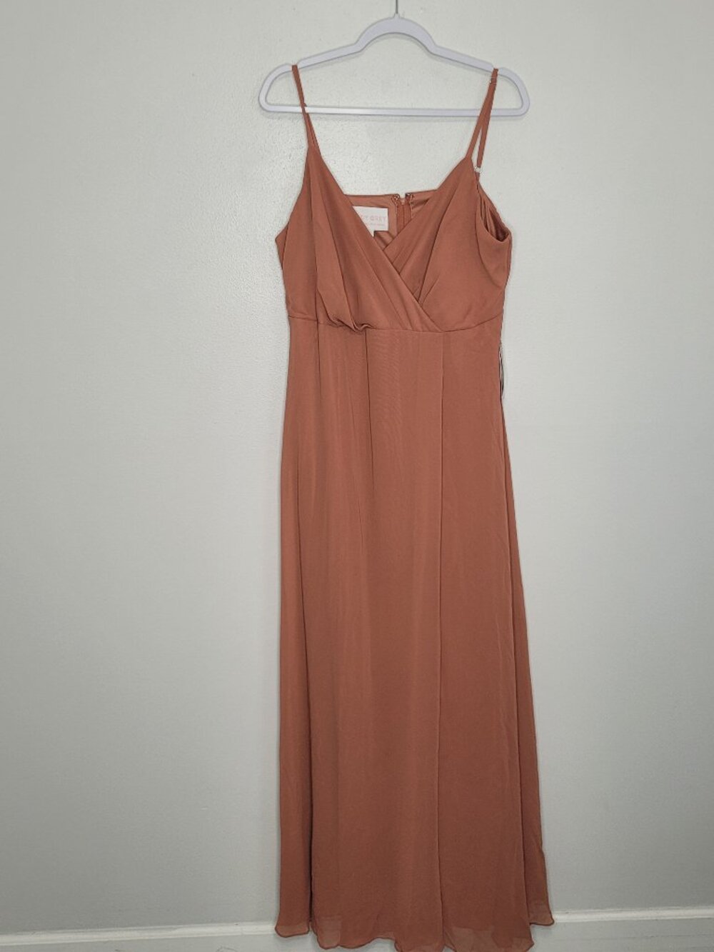 Birdy Grey KAIA DRESS CHIFFON TERRACOTTA bridesmaid long dress size 1x NWT - Picture 3 of 11